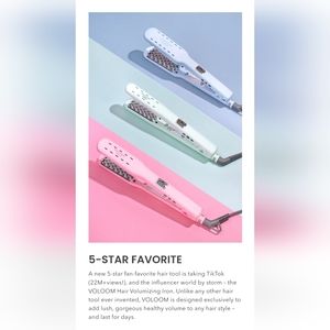 NWB Voloom Rootie 3/4” Professional Volumizing Ceramic Hair Iron Lasting Volume